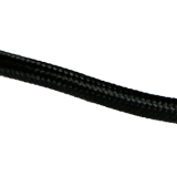 Stoffen omwikkelde kabel zwart