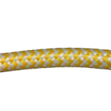 Stoffen omwikkelde kabel creme/geel