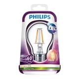Philips Blister Filament LED standaard E27 2700k helder 7,5w
