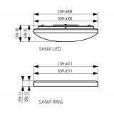 Kanlux Sanvi LED plafonniere 16w met afstandsbediening