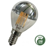 ETH Filament LED kogel 2200k E14 kopspiegel Zilver 2w