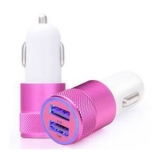 USB autolader 2,1A roze