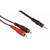 3,5mm stereo - 2x RCA male 3m