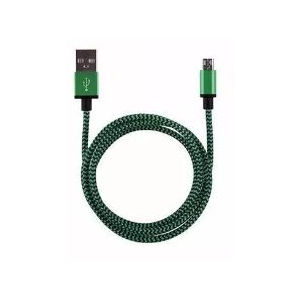 USB Lightning kabel 1m groen/zwart